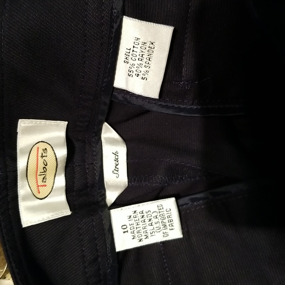 Talbots Navy Nwots Stretch Pants Sz 10 - image 4